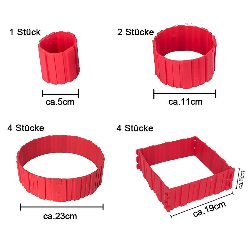 Set de Moldes de Silicona de 4 Piezas para Tartas Creativas los Moldes de Silicona
