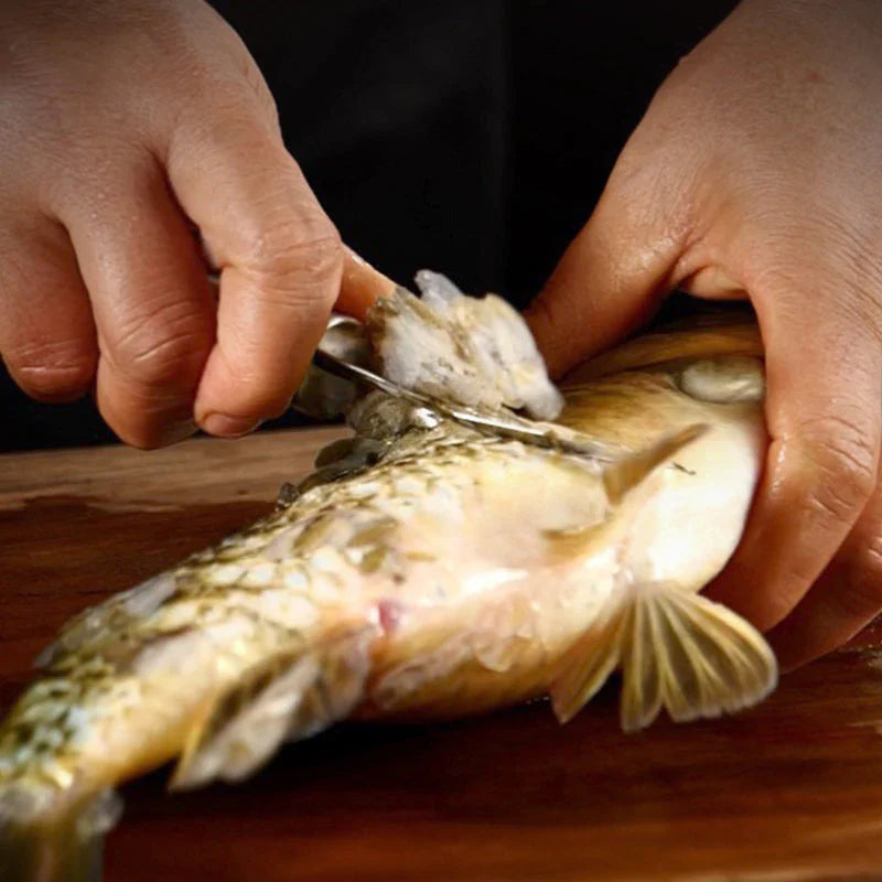 Cuchillo 5 en 1 para la Preparación de Gambas y Pescado