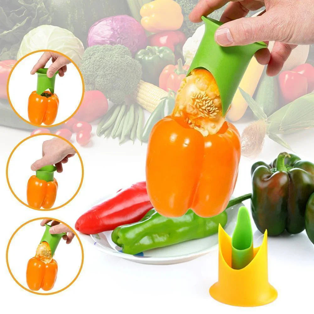 Set de 2 Descorazonadores de Pimientos para un Descorazonado Rápido