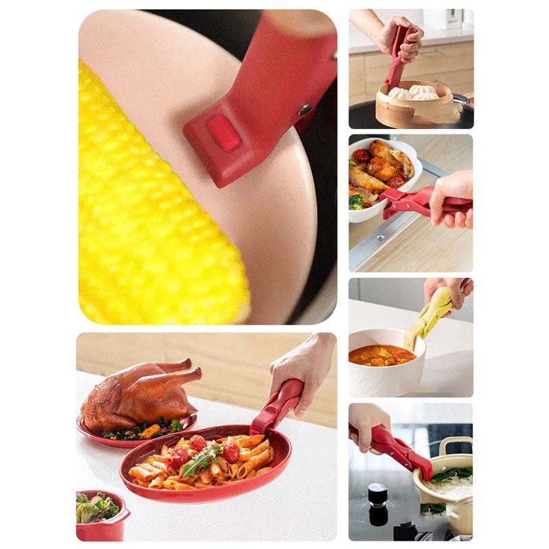 Pinza de Cocina Antideslizante para Ollas Calientes
