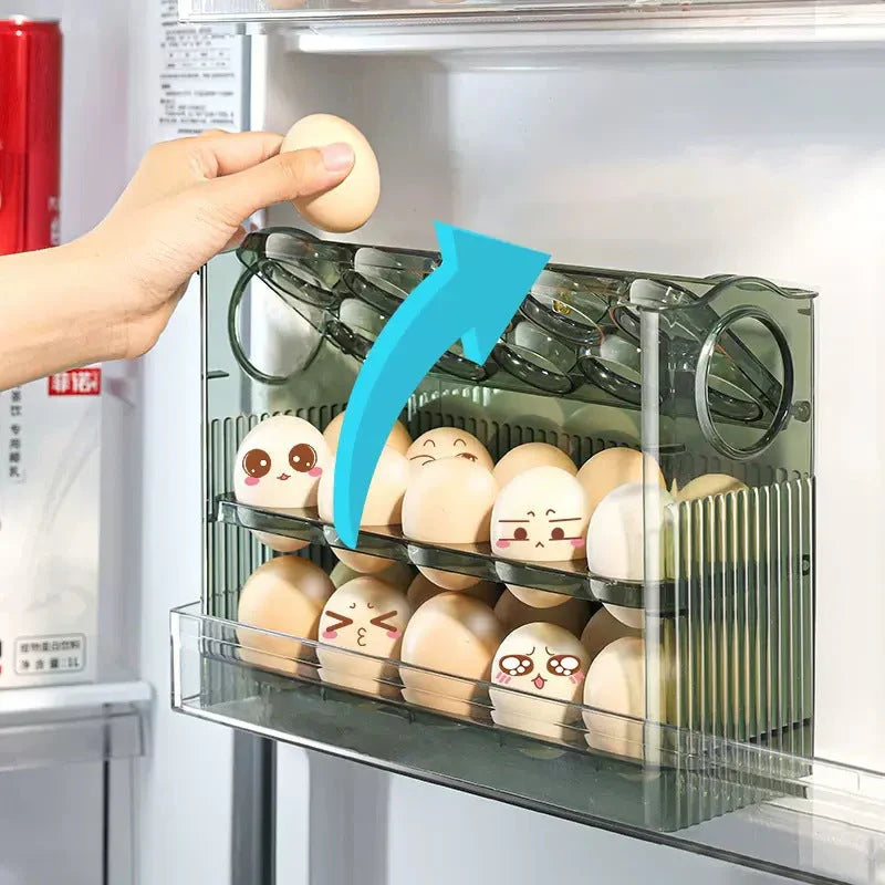 Caja de Huevos Autogiratoria para una Mayor Frescura