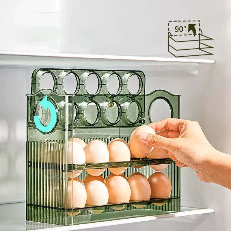 Caja de Huevos Autogiratoria para una Mayor Frescura