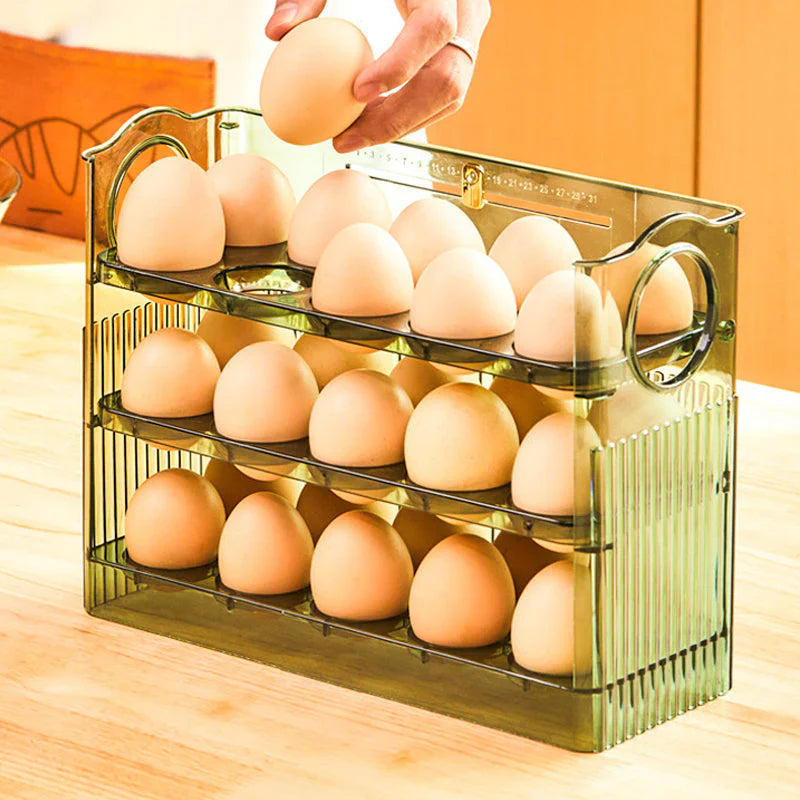 Caja de Huevos Autogiratoria para una Mayor Frescura