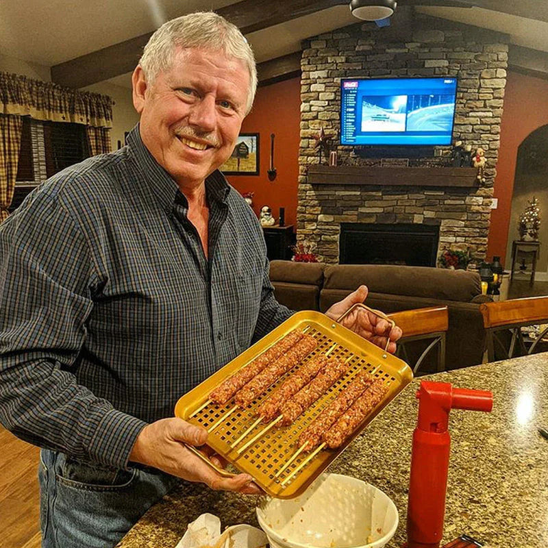Práctico Molde Shashlik para Brochetas de Forma Perfecta