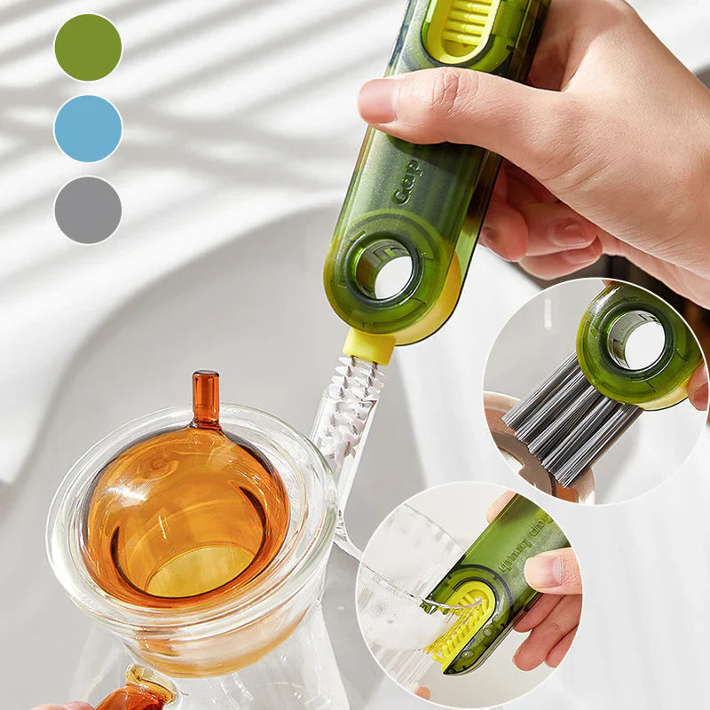 Cepillo Multifuncional para la Limpieza de Tapas de Vasos