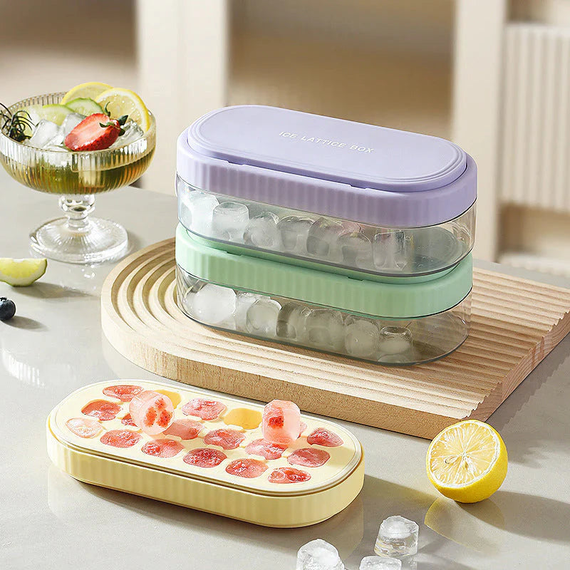 Caja de Silicona para Moldear Cubitos de Hielo