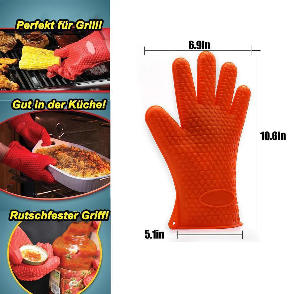 Guantes Antideslizantes para Horno y Barbacoa Resistentes Al Calor