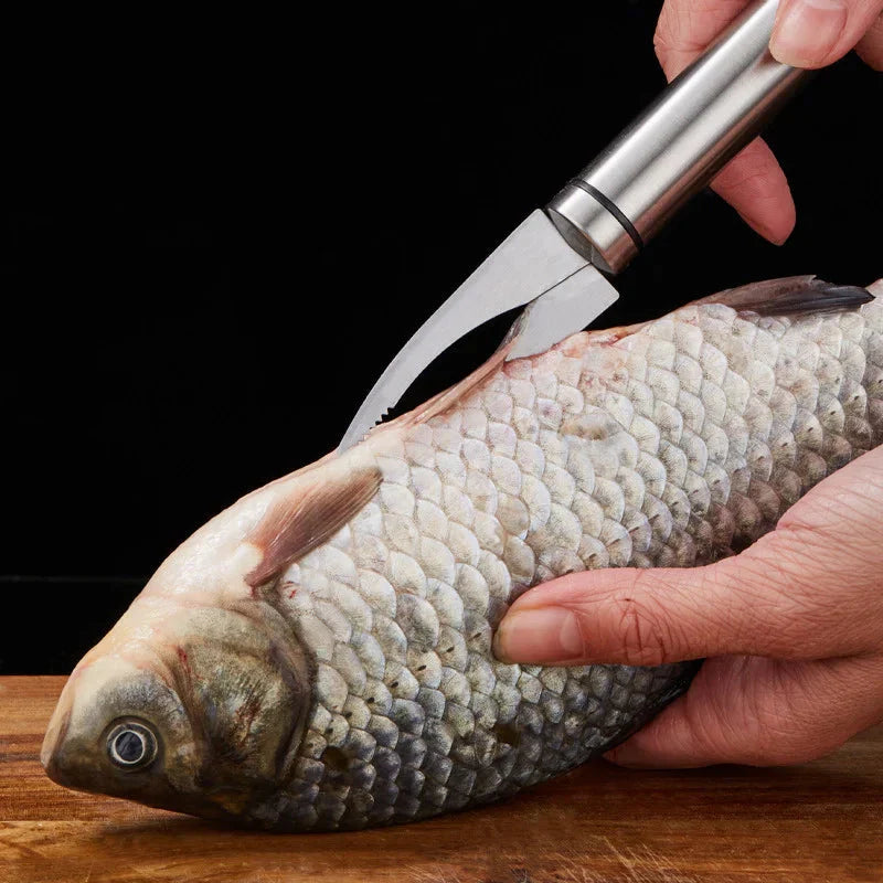 Cuchillo 5 en 1 para la Preparación de Gambas y Pescado