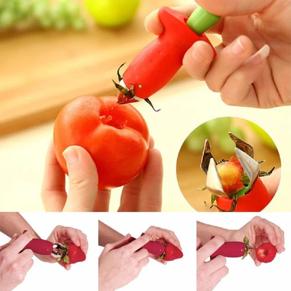 Preciso Descorazonador de Fresas Hecho de Acero Inoxidable
