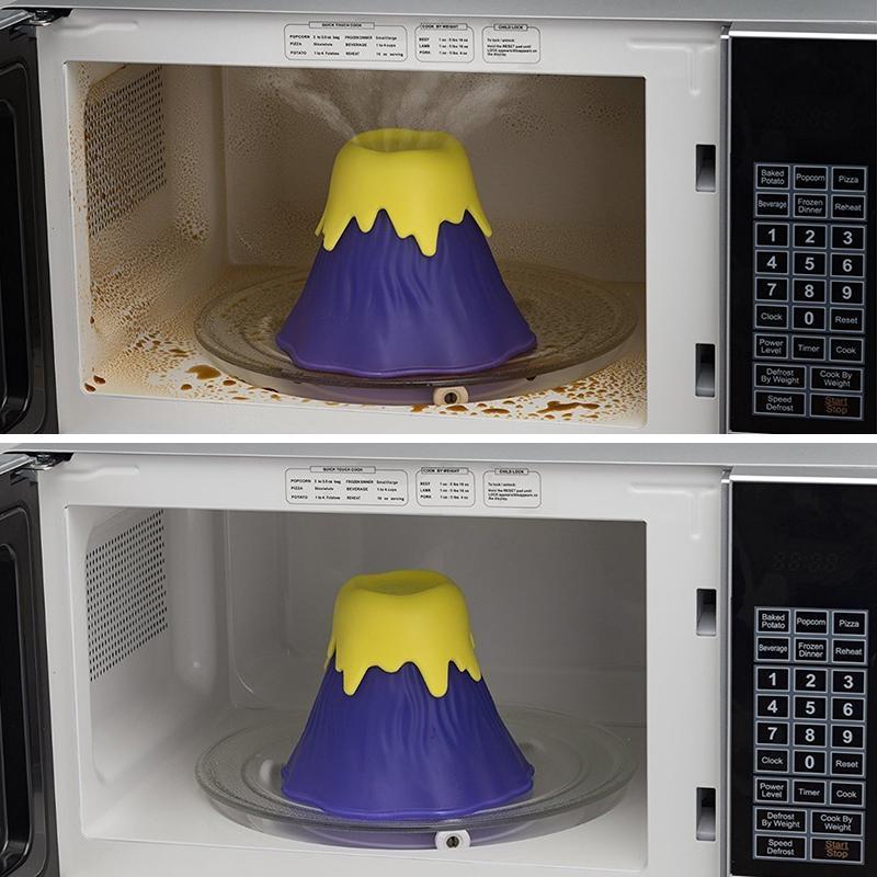 Limpiador de Microondas de Vapor con Aspecto de Volcán