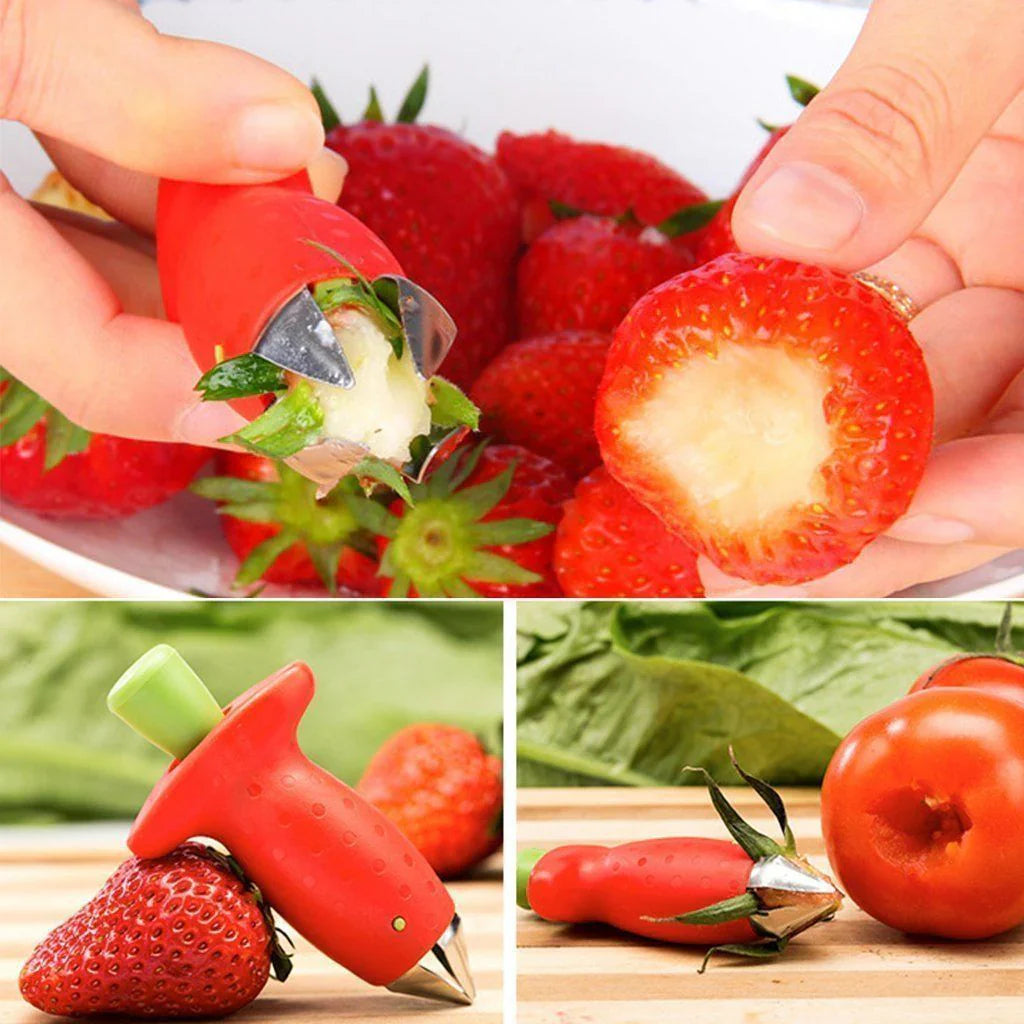 Preciso Descorazonador de Fresas Hecho de Acero Inoxidable