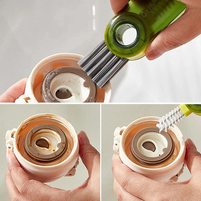 Cepillo Multifuncional para la Limpieza de Tapas de Vasos