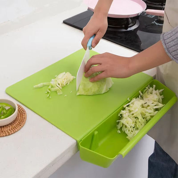 Tabla de Cortar 2 en 1 con Bandeja Recogedora