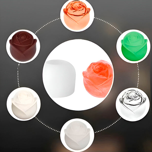 Molde de Silicona de Rosas (4 Piezas)