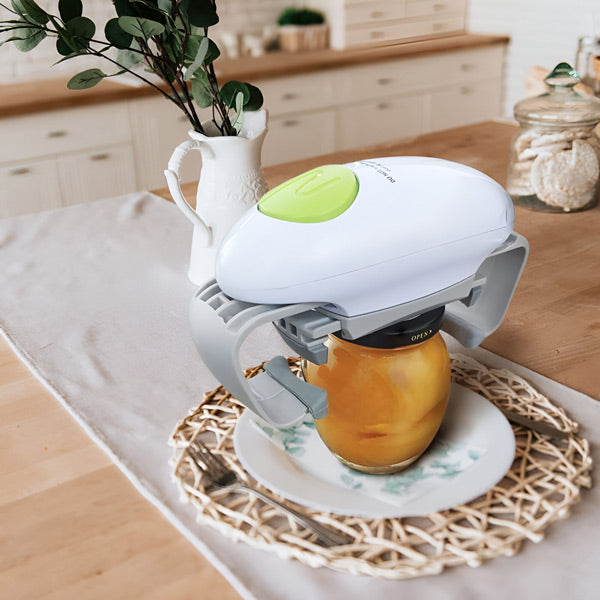 Abre Tapas con Función Automática para Tarros de Cualquier Tamaño