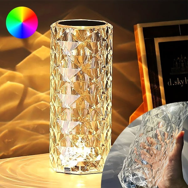 Luz de Cristal Elegante con 3 Colores