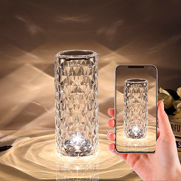 Luz de Cristal Elegante con 3 Colores