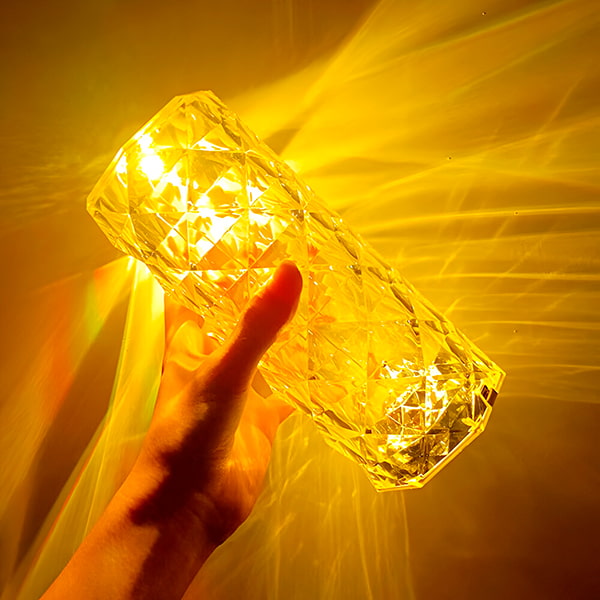 Luz de Cristal Elegante con 3 Colores