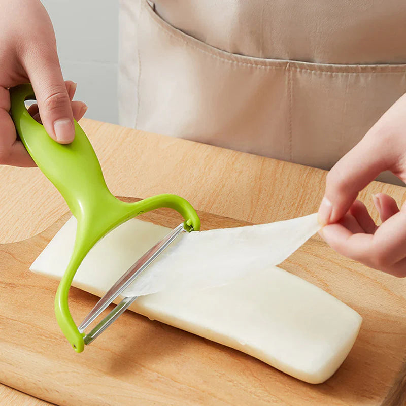 Pelador Ancho de Acero Inoxidable para Frutas y Verduras