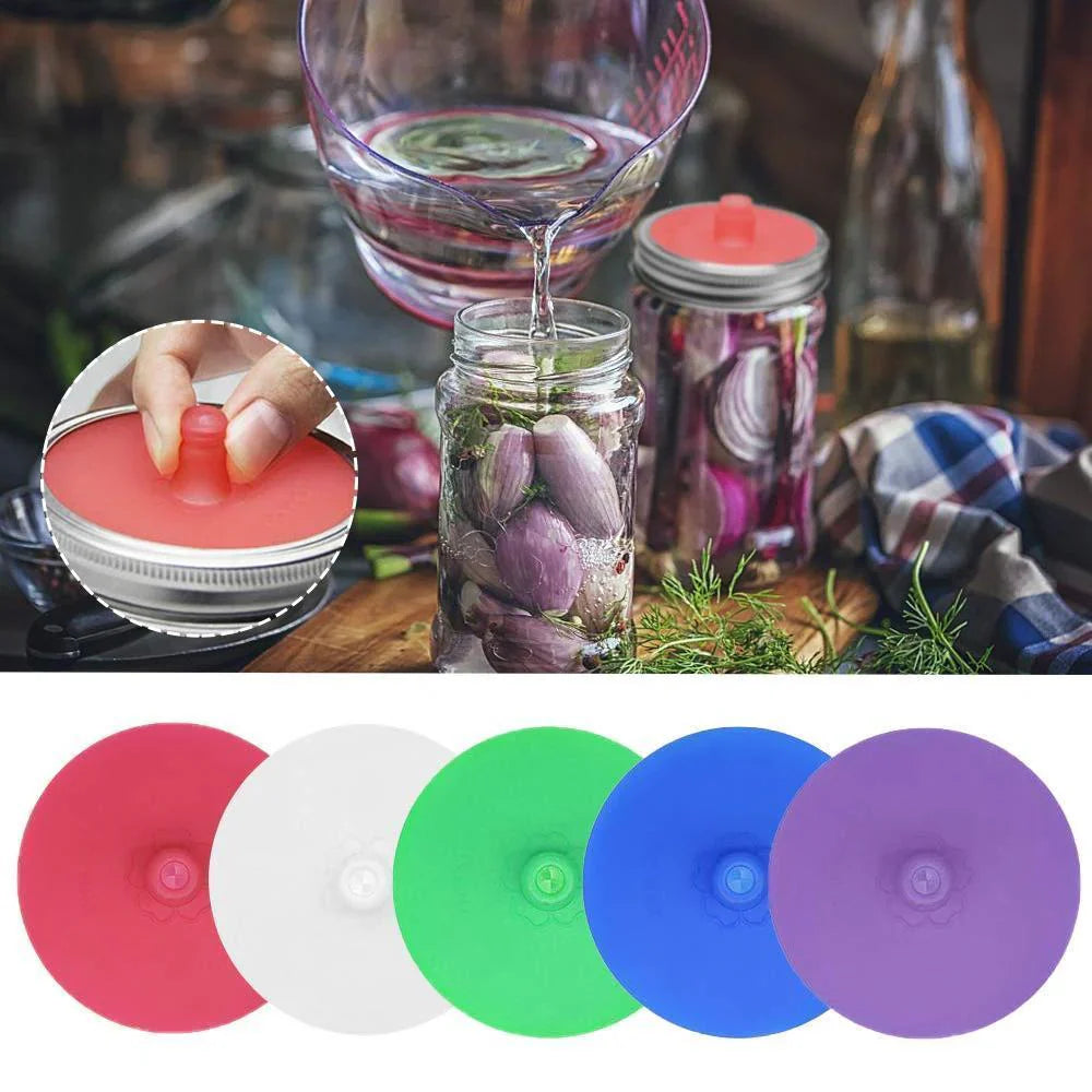 Tapa de Silicona para Fermentar Alimentos (5 Piezas)