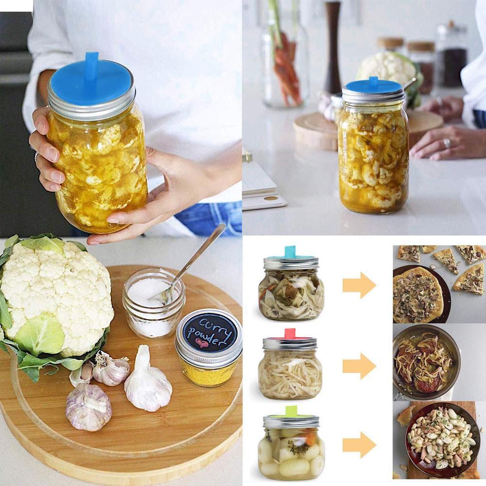 Tapa de Silicona para Fermentar Alimentos (5 Piezas)