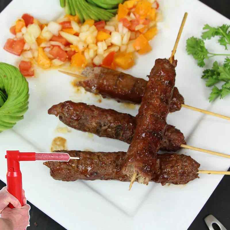 Práctico Molde Shashlik para Brochetas de Forma Perfecta