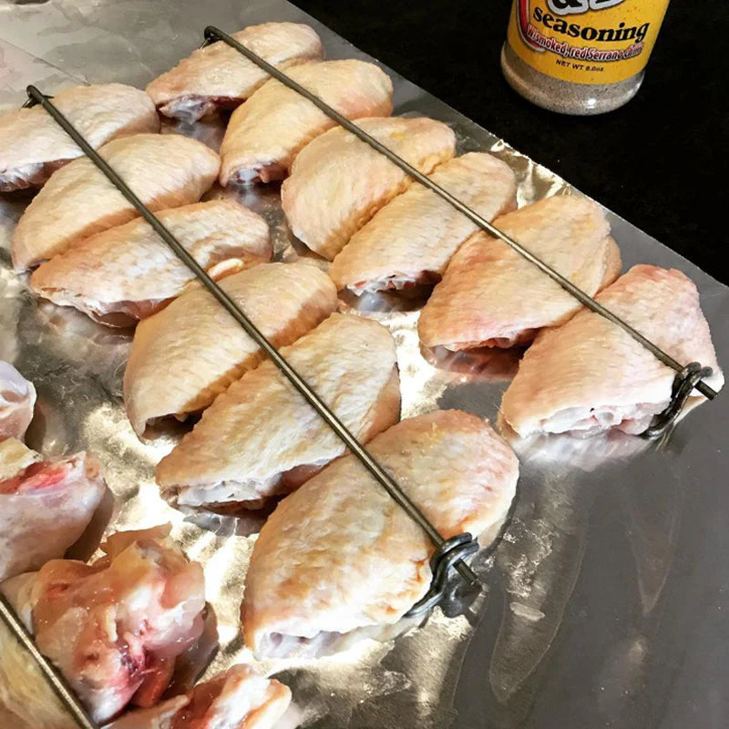 Robusto Tenedor de Barbacoa de Acero Inoxidable para Barbacoa y Hoguera (3 Piezas)
