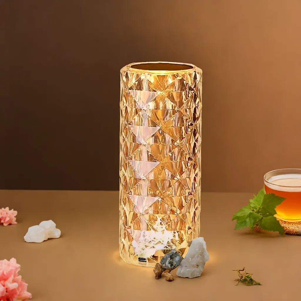 Luz de Cristal Elegante con 3 Colores