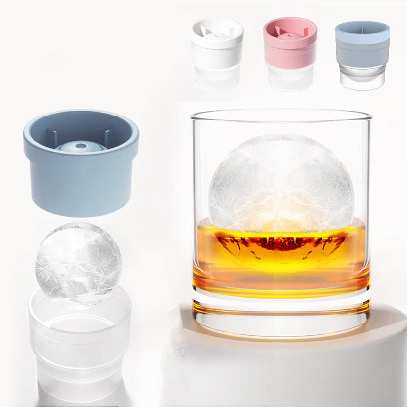Molde Redondo de Silicona para Cubitos de Hielo que Ahorra Espacio
