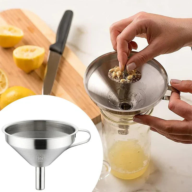 Fino Embudo de Acero Inoxidable para Aceite y Líquidos