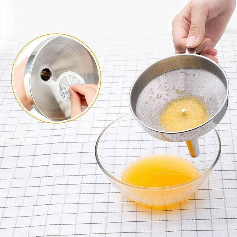 Fino Embudo de Acero Inoxidable para Aceite y Líquidos
