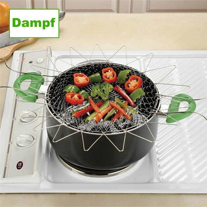 Canasta Coladora Flexible de Acero Inoxidable para Cocinar y Freír