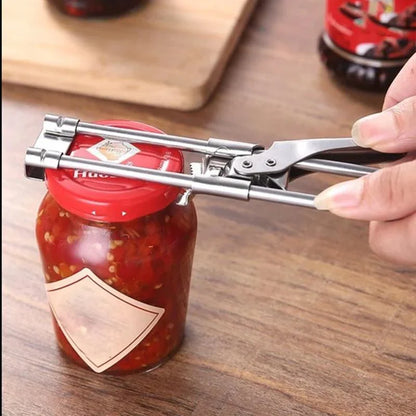 Abridor de Latas de Acero Inoxidable Ajustable para Diferentes Tamaños