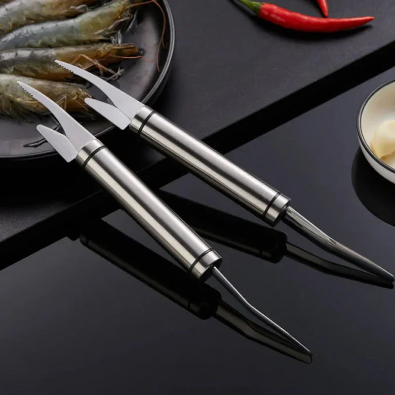 Cuchillo 5 en 1 para la Preparación de Gambas y Pescado