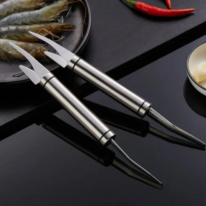 Cuchillo 5 en 1 para la Preparación de Gambas y Pescado