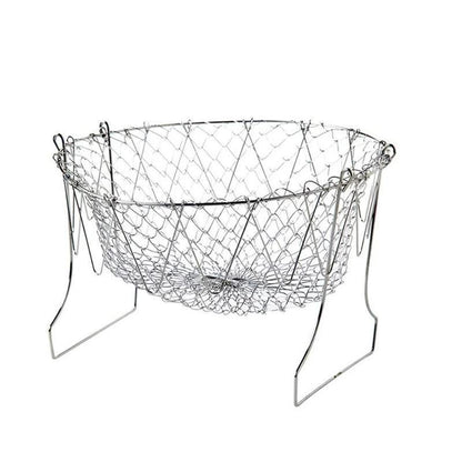Canasta Coladora Flexible de Acero Inoxidable para Cocinar y Freír