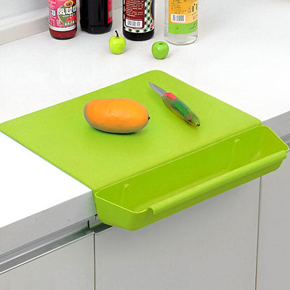Tabla de Cortar 2 en 1 con Bandeja Recogedora