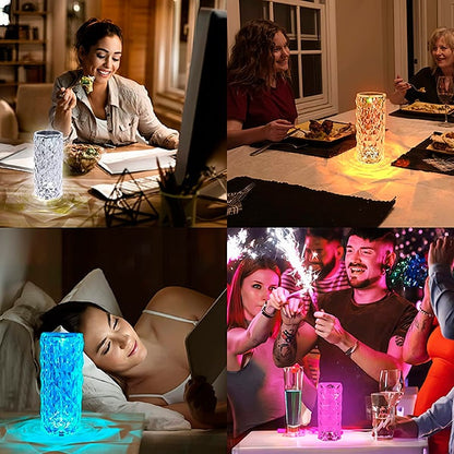 Luz de Cristal Elegante con 3 Colores