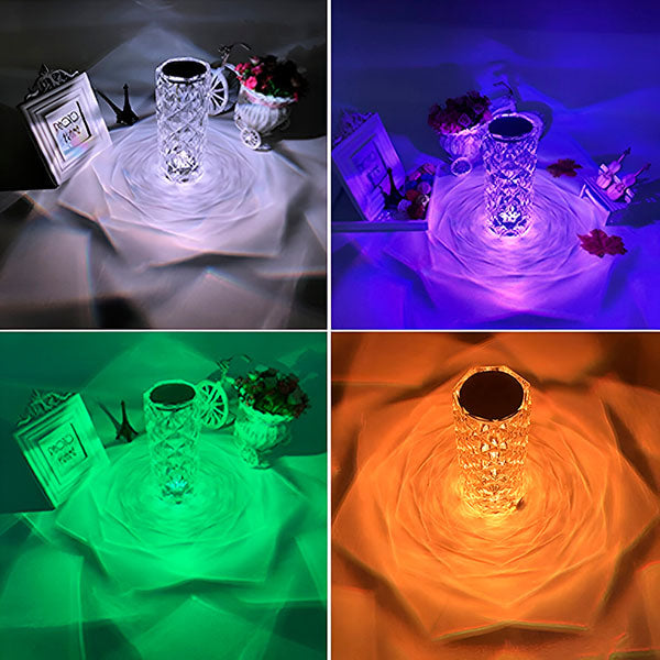 Luz de Cristal Elegante con 3 Colores