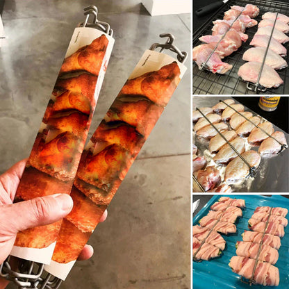 Robusto Tenedor de Barbacoa de Acero Inoxidable para Barbacoa y Hoguera (3 Piezas)